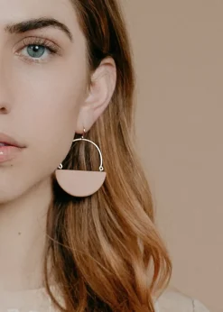 New Amber E Lea Saturn Earrings Handmade Jewelry