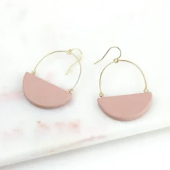 New Amber E Lea Saturn Earrings Handmade Jewelry