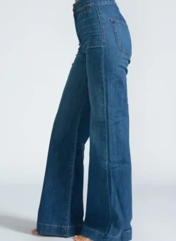 Outlet ASKK NY Brighton Wide Leg Denim | Mercury Bottoms