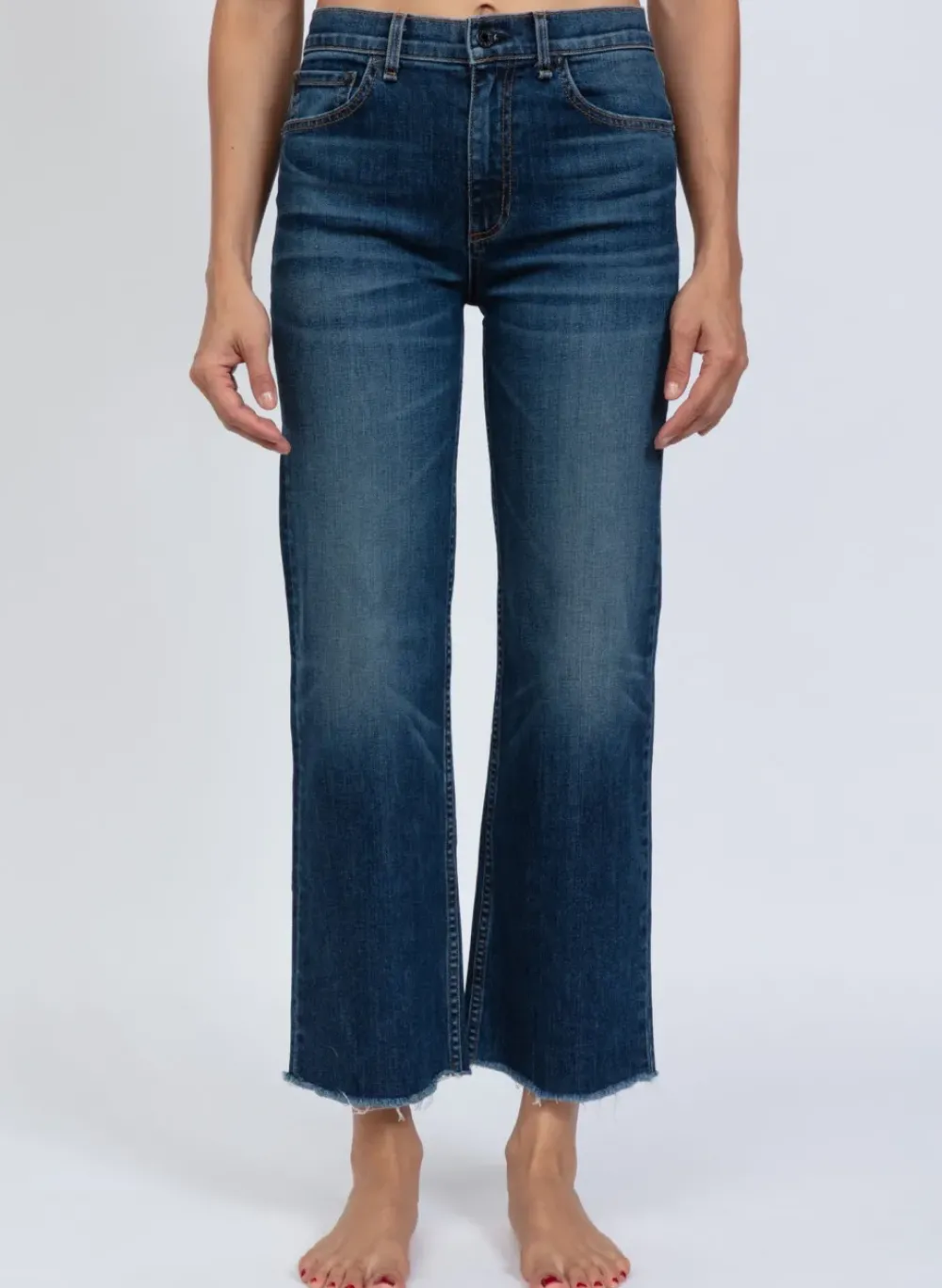 ASKK NY Crop Wide Straight Leg Chevelle Bottoms