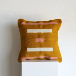 Best Dash Pillow - Mustard, Pink + Cream Handmade Beauty | Wellness