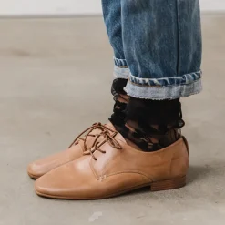 Either Or Cognac Brown Oxford Shoes Shoes