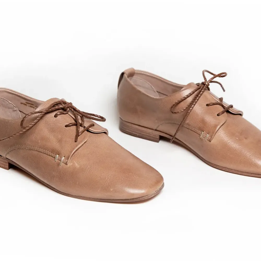 Either Or Cognac Brown Oxford Shoes Shoes