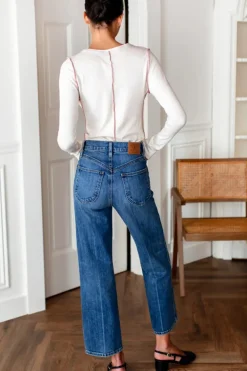 Sale Emerson Fry Amy Crewneck in Heather Almond Tops