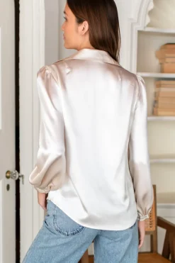 Hot Emerson Fry Frankie Blouse in Porcelain Tops