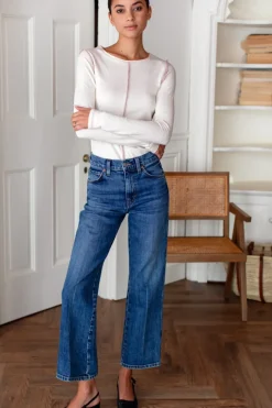 Online Emerson Fry Treasure Straight Denim Ankle Generation Wash Bottoms