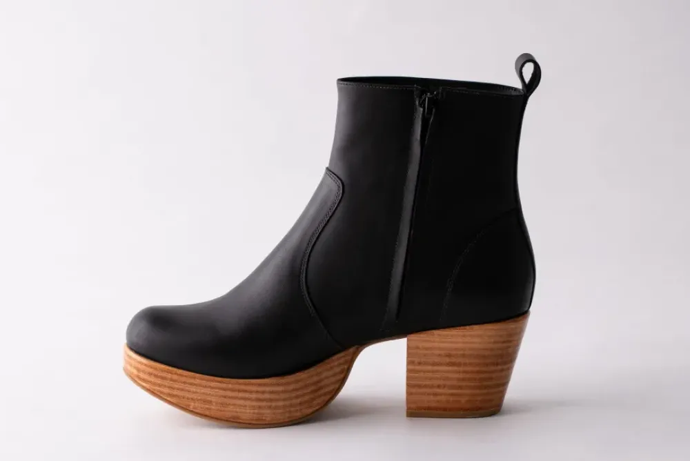 New Fortress Charli Clog Boot in Black Shoes