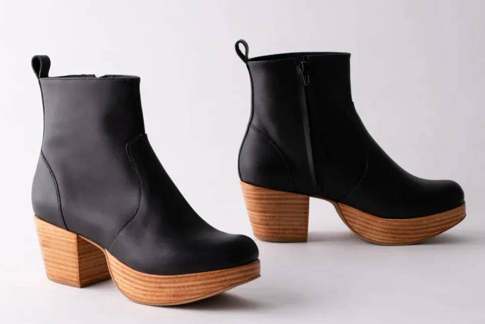 New Fortress Charli Clog Boot in Black Shoes