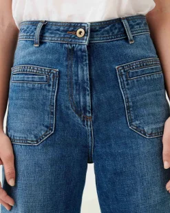New Johnny O High Rise Denim - Vintage Blue Bottoms
