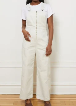 New Loup Madelyn Overalls in Salt Bottoms