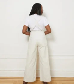 New Loup Madelyn Overalls in Salt Bottoms