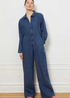 Discount Loup Spencer Jumpsuit Indigo Denim Bottoms