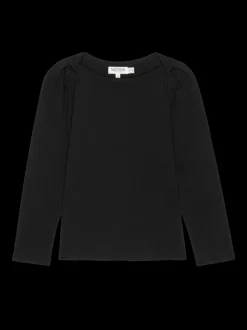 Discount Nation LTD Amelie Envelope Neck Top in Jet Black Tops