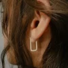 Discount Otiumberg Chunky Rectangle Hoops Handmade Jewelry