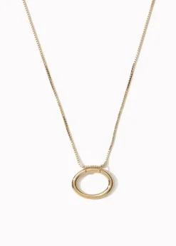 Discount Otiumberg Oval Pendant Necklace in Gold Vermeil Handmade Jewelry