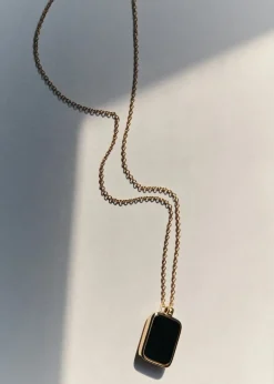 Hot Otiumberg Tag Inlay Pendant in Black Onyx Handmade Jewelry