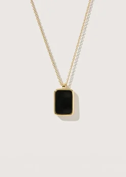 Hot Otiumberg Tag Inlay Pendant in Black Onyx Handmade Jewelry