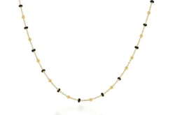 Outlet Rachel Reid Black Enamel Chain Necklace Handmade Jewelry