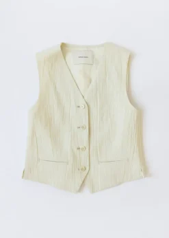 Clearance Sayaka Davis Four Button Vest Ivory Tops