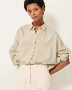 Outlet Sessun Botan Button Down Shirt Tops