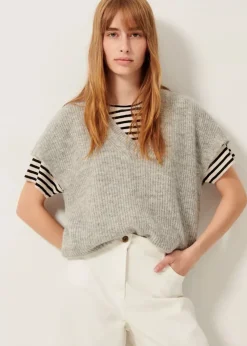 Sessun Matua Mid Grey Vest Sweater Tops