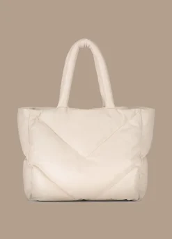 Sale Summum Quilted Leather Puffy Shoulder Bag Cream Accessories