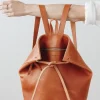 Outlet The Folded Leather Backpack Saddle Accessories