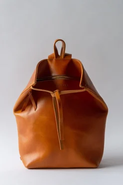 Outlet The Folded Leather Backpack Saddle Accessories
