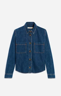 Discount Vanessa Bruno Bilkis Denim Shirt Tops