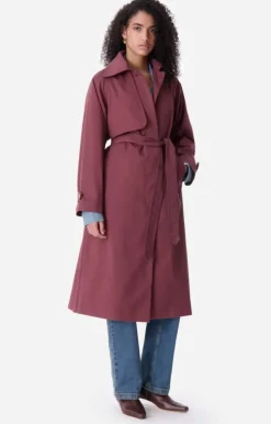 Hot Vanessa Bruno Dexter Trench Coat in Fig Outerwear